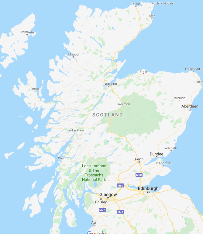 Map of Scotland