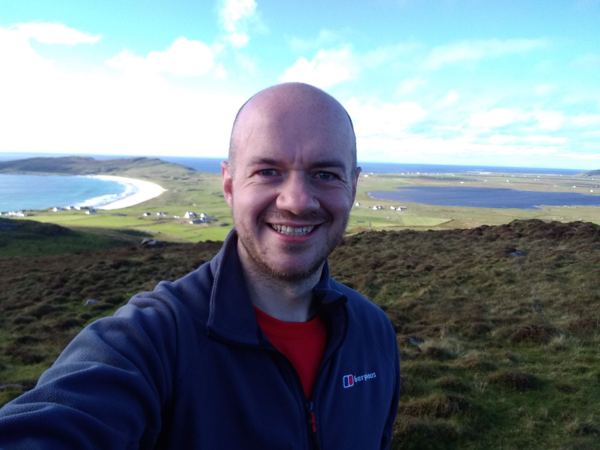 Pete on Tiree hill