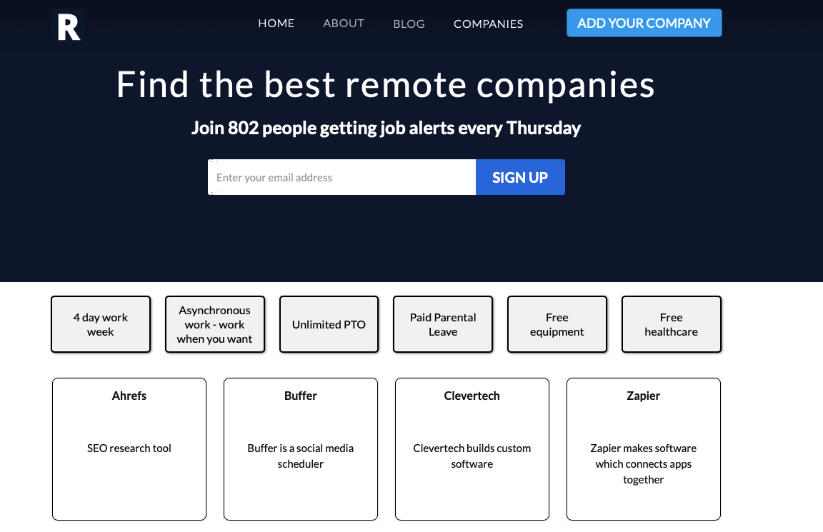 remote companies website 