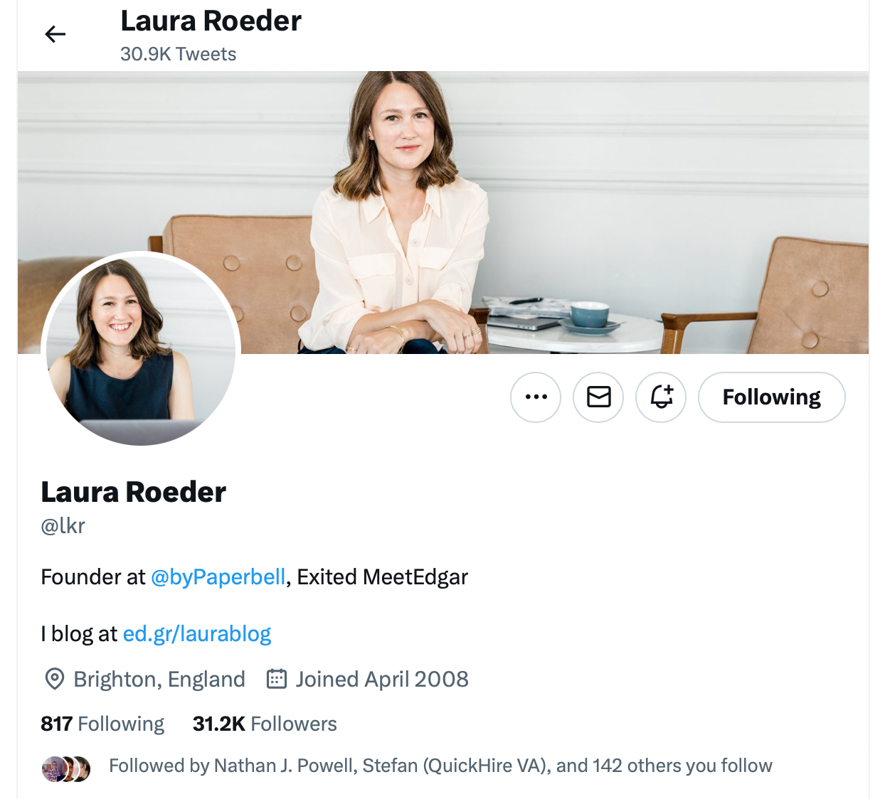 Laura Roeder twitter