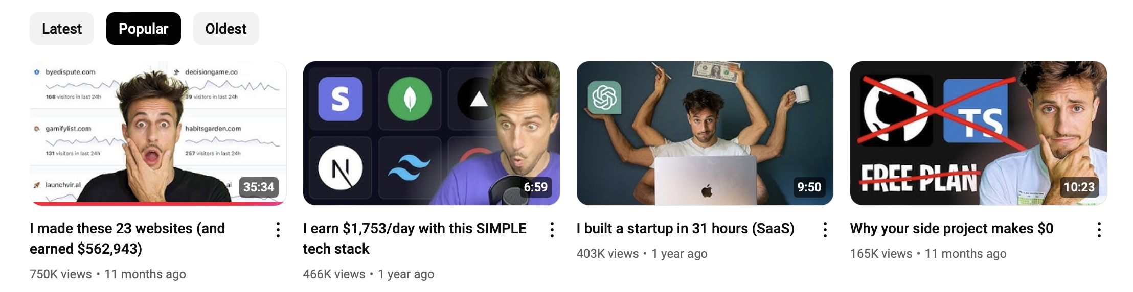 Marc Lou thumbnails