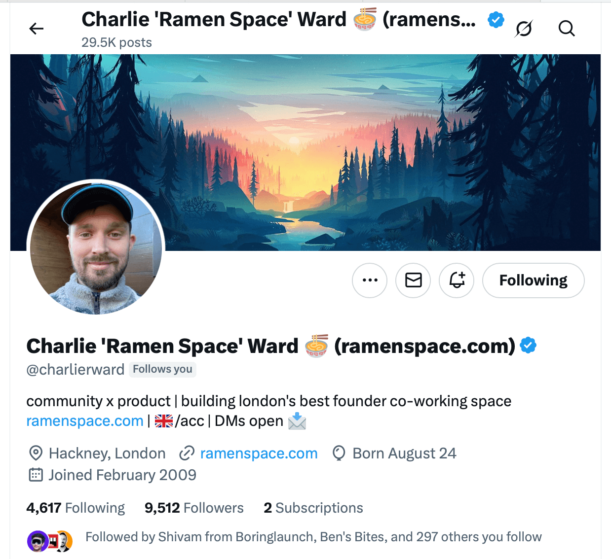 Charlie Ward Twitter/X profile