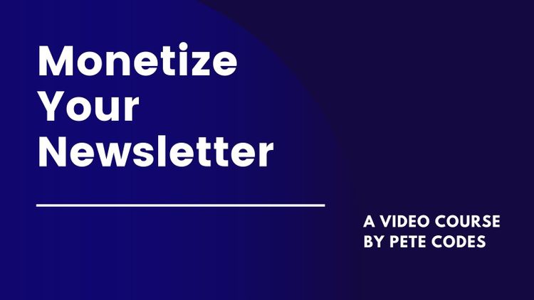 Monetize Your Newsletter course cover