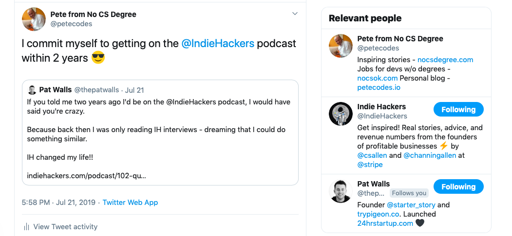 I just did an Indie Hackers podcast interview!